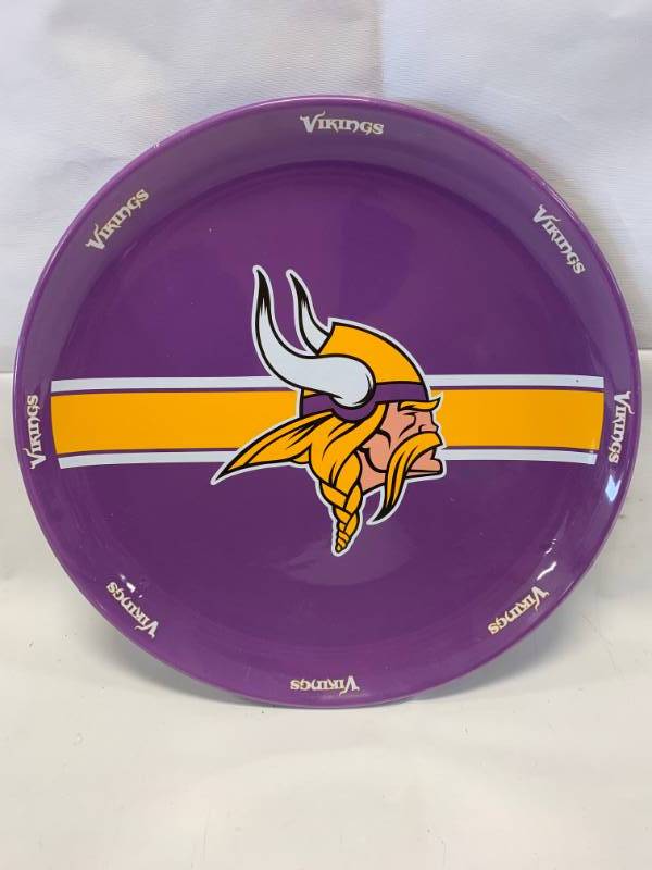 lot 3 image: Minnesota Vikings 11 Ceramic Serving Plate New