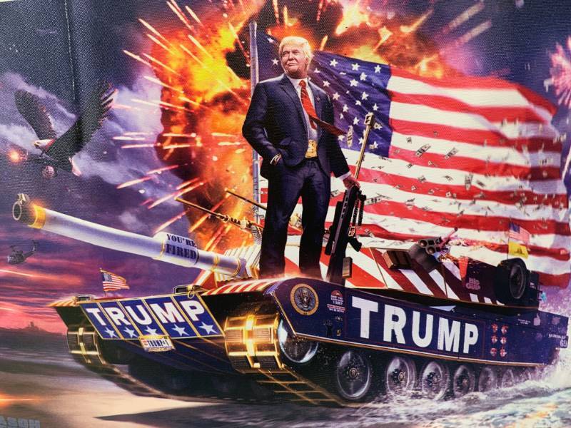 lot 13 image: Donald Trump Art on Canvas 12 x 17