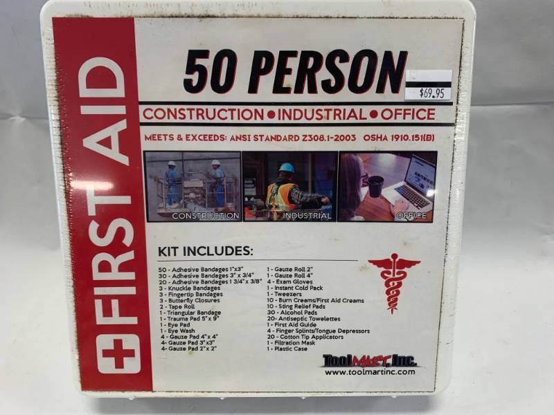 lot 16 image: New 50 Person First Aid Kit $69 Retail