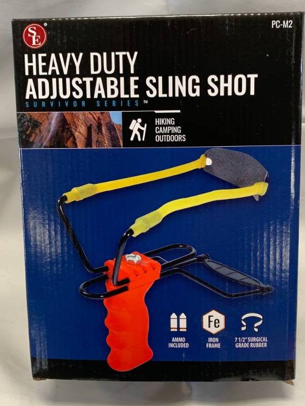 lot 45 image: New Heavy Duty Adjustable Sling Shot with Ammo