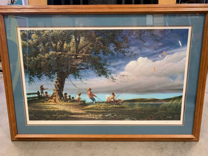 lot 72 image: Terry Redlin Signed & Numbered Spring Fever 28 x 41 Picture