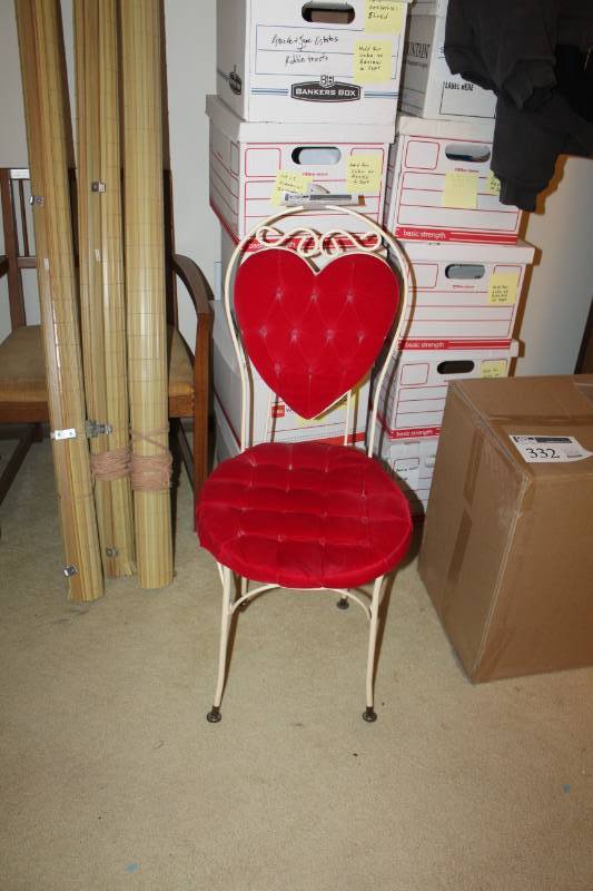 lot 352 image: Metal Vanity Chair