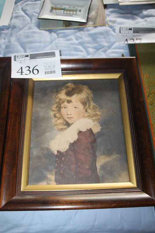 lot 436 image: Girl Framed Portrait