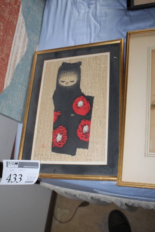 lot 433 image: Sleeping Kid by  Signed Wall Art