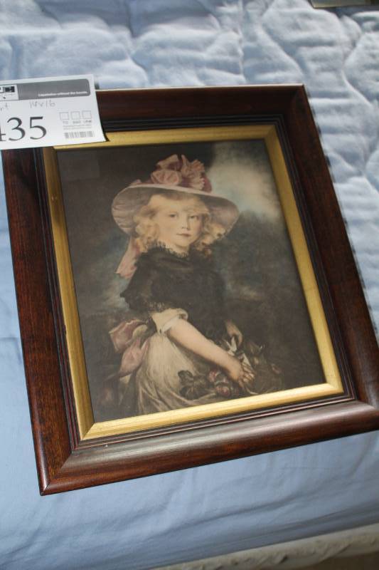 lot 435 image: Girl Framed Portrait