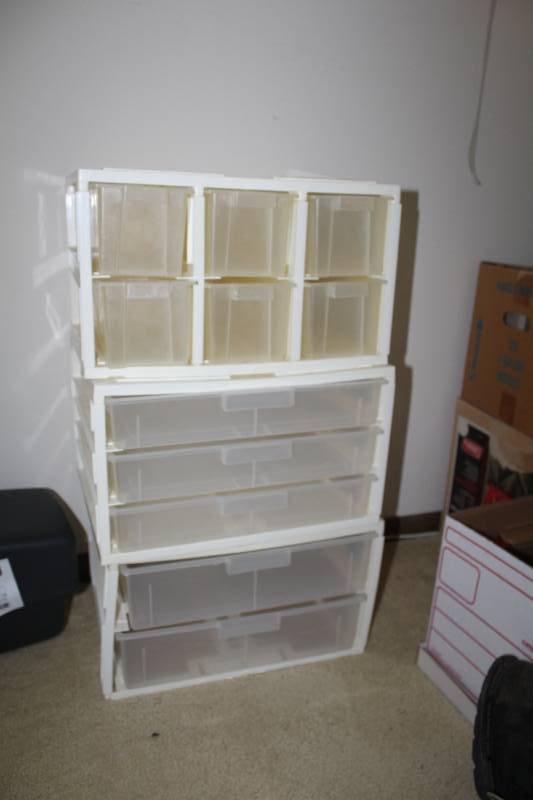 lot 426 image: Plastic Storage Container Cabinets