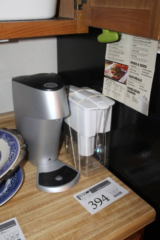 lot 394 image: Lot of (2) Firewall Water Filtration Machine, Brita Water Filter Pitcher