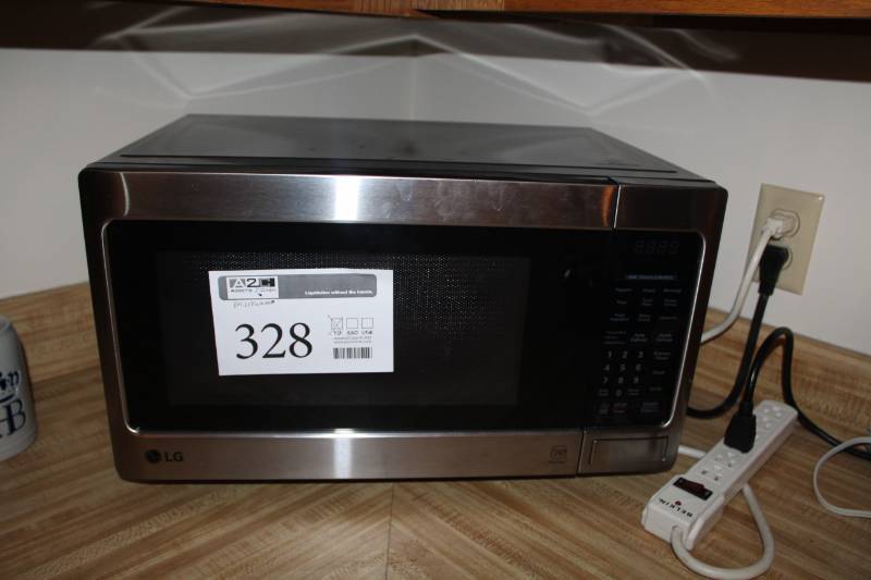 lot 328 image: LG One Touch Control Stainless Steel Microwave Oven