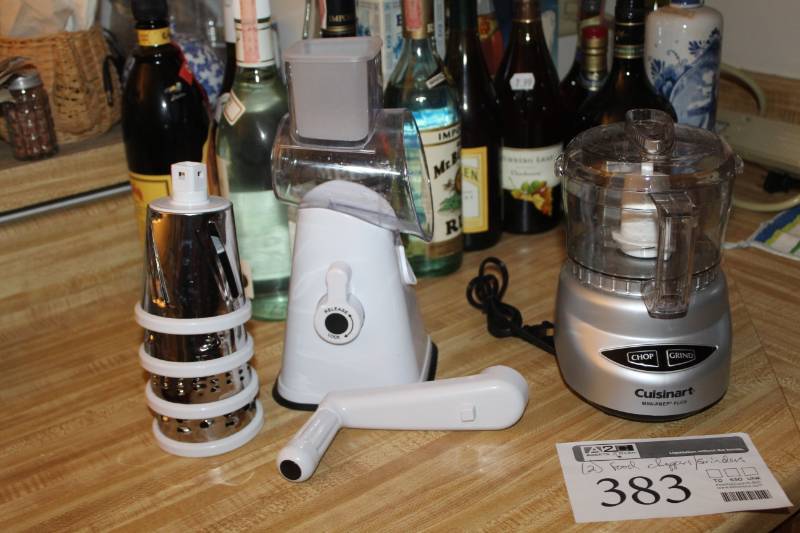 lot 383 image: Lot of (2) Quisinart Mini-Prep Plus Food ChopperGrinder, Meat Grinder, Graters