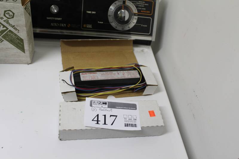 lot 417 image: Lot of (2) Electripak Rapid Start Ballasts EF240