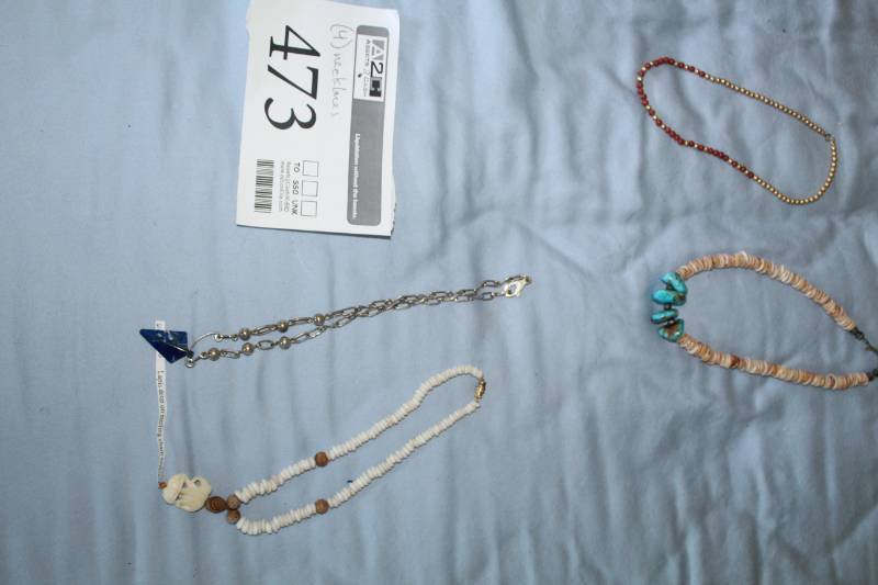 lot 473 image: Lot of (4) Womens Bead Necklaces