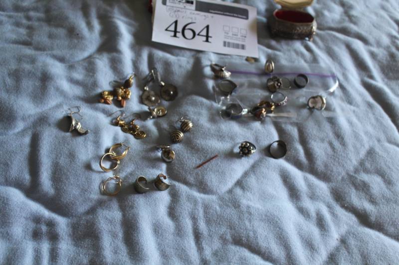 lot 464 image: Lot of (24) Womens Earrings, Rings - Includes Lapis Sterling