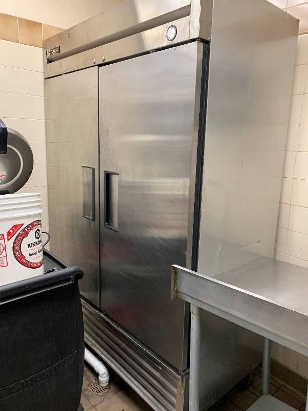 lot 11 image: True Stainless Steel 2 Door Reach-In Freezer - Model # TS-49F - 115 Volts - 13.2 Amp - 54.25 x 29.5 x 83.5 - NSFRuns Freezes
