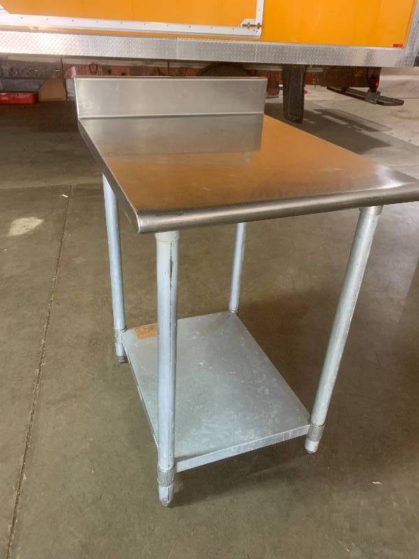 lot 49 image: Stainless steel Table,&nbsp24x30x34H