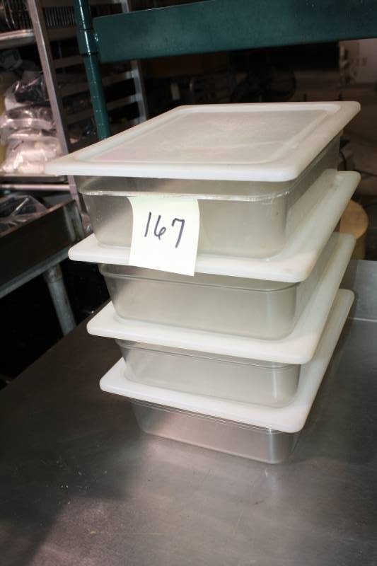 lot 167 image: Full Size Cambro with lids4 Deep
