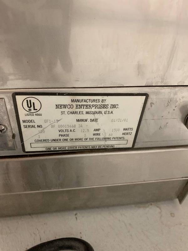 lot 33 image: Newco Stainless Steel Coffee Brewer - Model # GF1-15 - 120 Volts - 12.5 Amps - 1500 Watts - 9.5 x 21 x 20.25