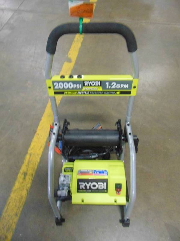 lot 312 image: Ryobi 2,000-PSI 1.2-GPM Electric Pressure Washer RY141900