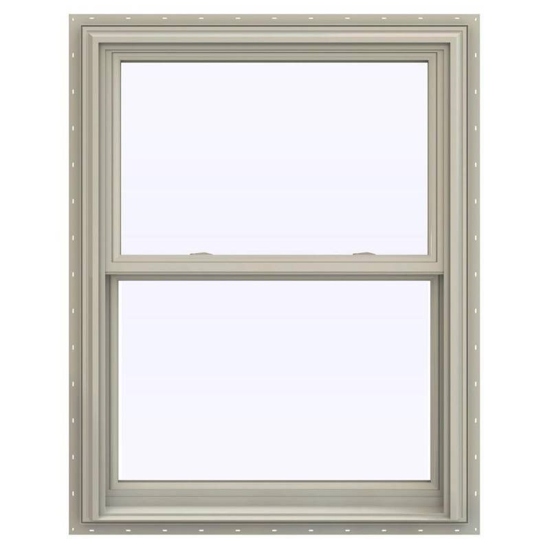 lot 19 image: Jeld-wen 31.5 in. x 35.5 in. V-2500 Series Desert Sand Vinyl Double Hung Window with BetterVue Mesh Screen