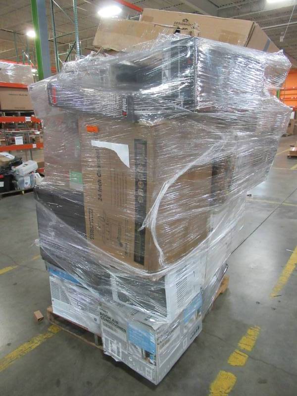 lot 9 image: , WHOLESALE MIXED PALLET OF RETURNS - AIR CONDITIONERS, GRILLS, FAUCETS AND MORE