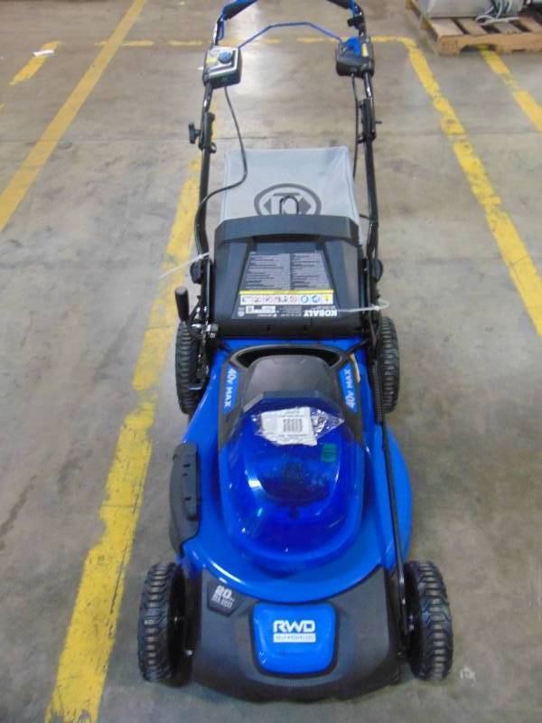 lot 329 image: Kobalt 40-volt Brushless Lithium Ion 20-in Self-Propelled Cordless Electric Lawn Mower (Battery Included) KMP 5040-06