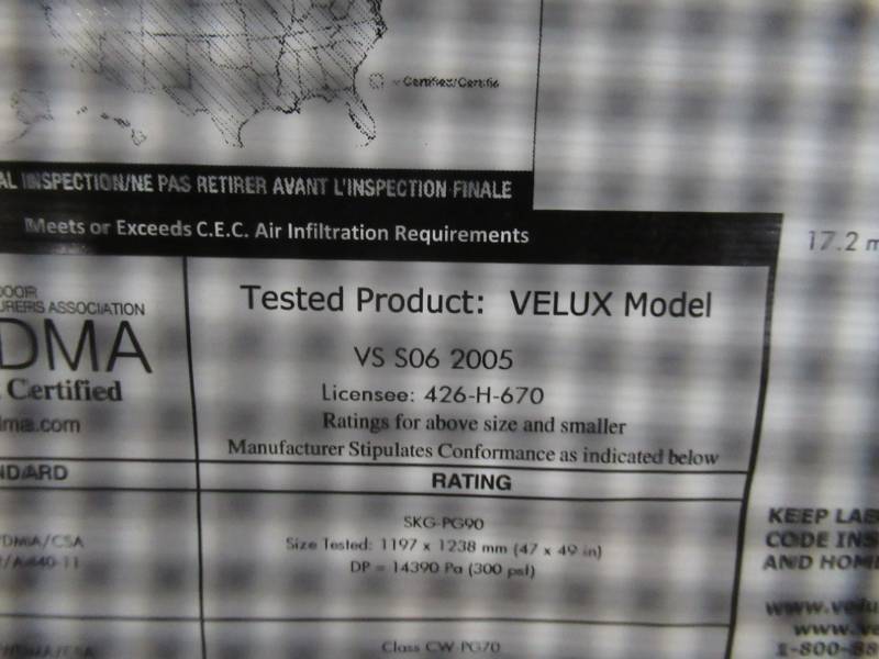 Velux Approximate 46 12 In X 46 12 In Fresh Air Venting