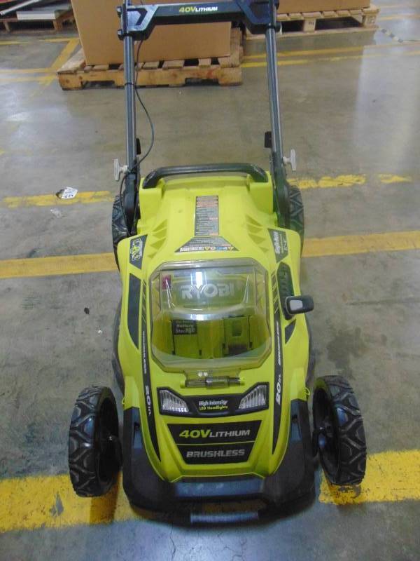 lot 347 image: Ryobi 40V 20in. Brushless Mower- Battery & Charger Not Included RY40108