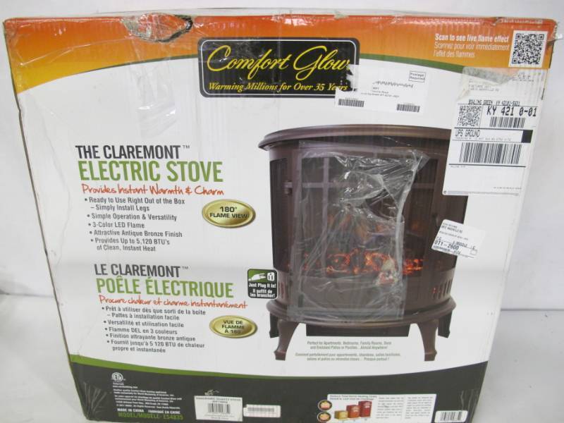 lot 23 image: Comfort Glow Claremont Electric Stove, Bronze