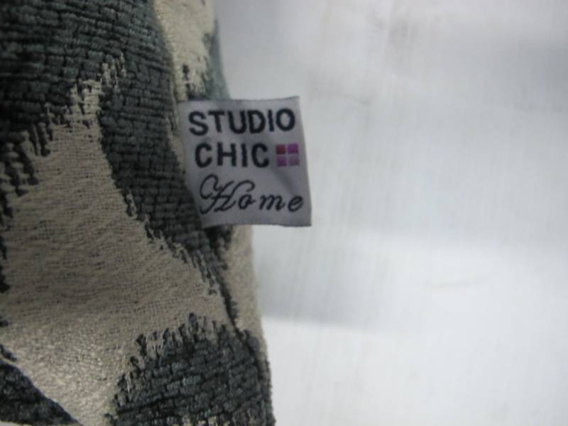 lot 62 image: Studio Chic Home Decorative Pillows - 2 Pack Matching CreamGreen