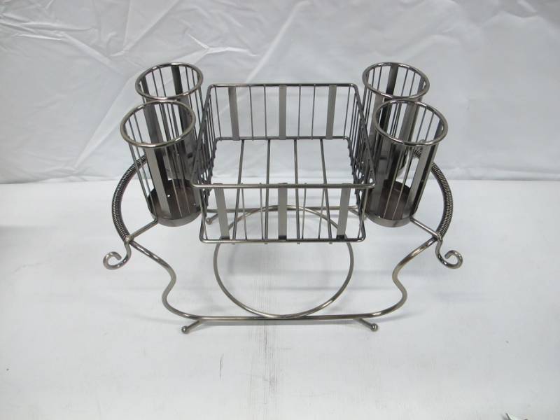lot 71 image: Delaware Stackable Buffet Caddy with Antiqued Finish