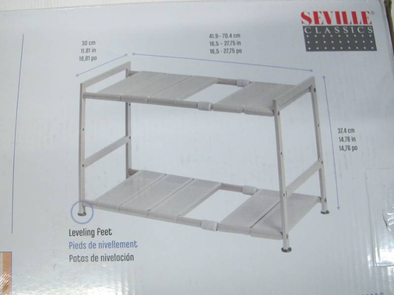 lot 72 image: Seville Classics 1193822 Costco Storage Organizer, 15x12x2.5, Nickel