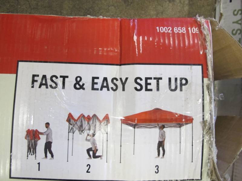 lot 33 image: Everbilt NS-100 10 ft. x 10 ft. Red Instant Canopy Pop Up Tent