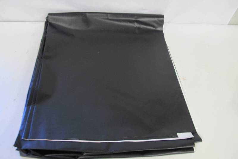 lot J55 image: NEW Vinyl Tarp - 8 x 50  Black  White Vinyl tarp - 9 oz. Lightweight Duty