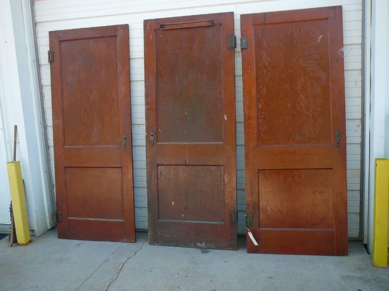 lot 13 image: Vintage Wooden Doors & Knobs