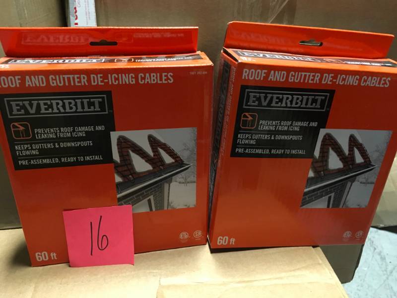 lot 16 image: Everbilt Roof De-Icing Cable Kit not used