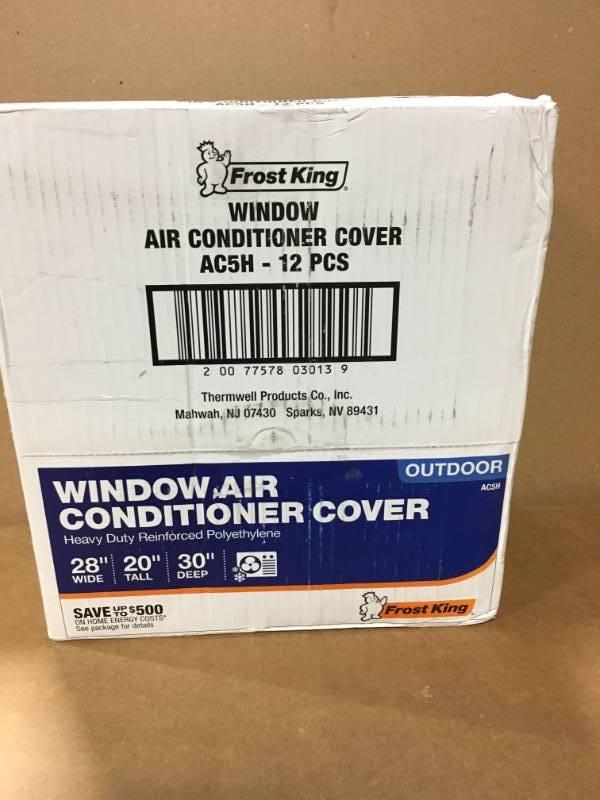 lot 62 image: Frost King EO 20 in. x 28 in. x 30 in. Outside Ex-Large Outdoor Window Air Conditioner Cover not used