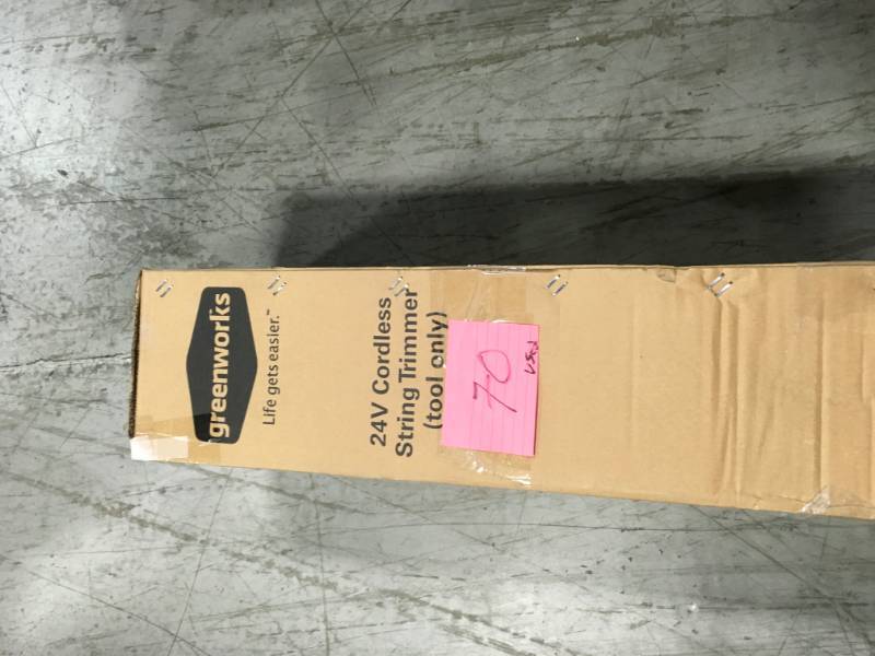 lot 70 image: Greenworks G-24 12 24V Cordless String Trimmer (tool only)  in good condition