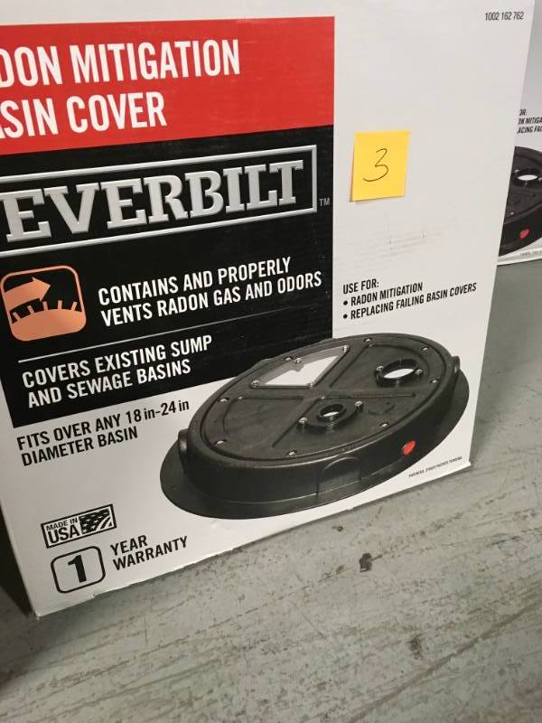lot 3 image: Everbilt Radon Mitigation Basin Cover not used