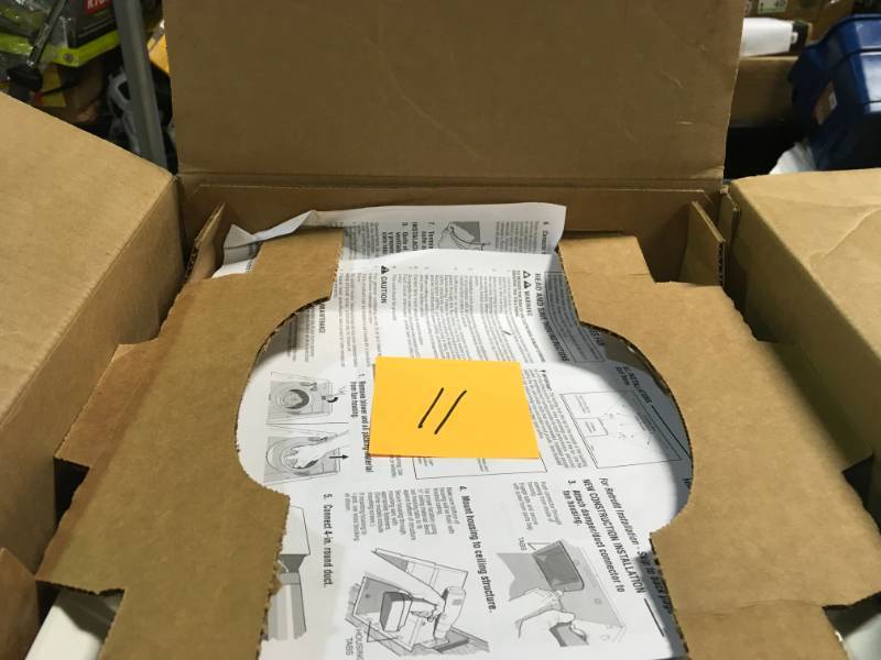 lot 11 image: NuTone InVent Series 80 CFM WallCeiling Installation Bathroom Exhaust Fan not used