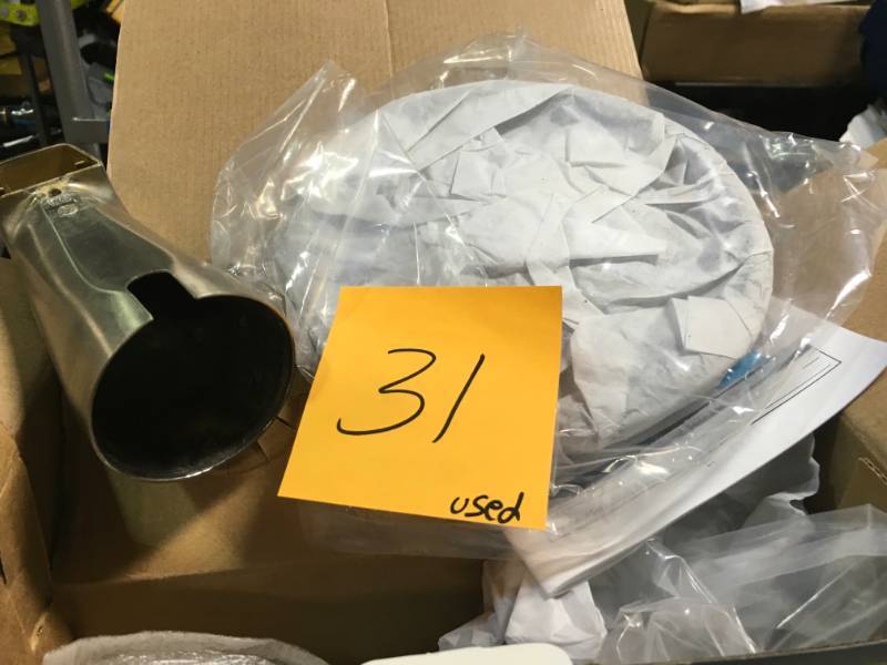 lot 31 image: MOEN Banbury Single-Handle 1-Spray 1.75 GPM Tub and Shower Faucet with Valve in Spot Resist Brushed Nickel  USED in good condition