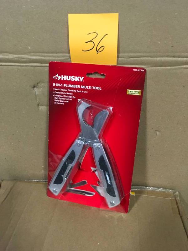 lot 36 image: Husky 9-in-1 Plumber Multi-Tool in good condition