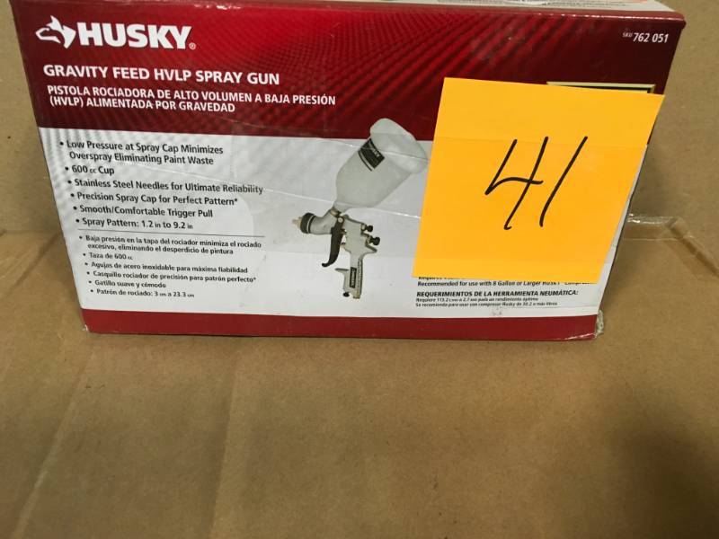 lot 41 image: Husky Gravity Feed HVLP Spray Gun in good condition