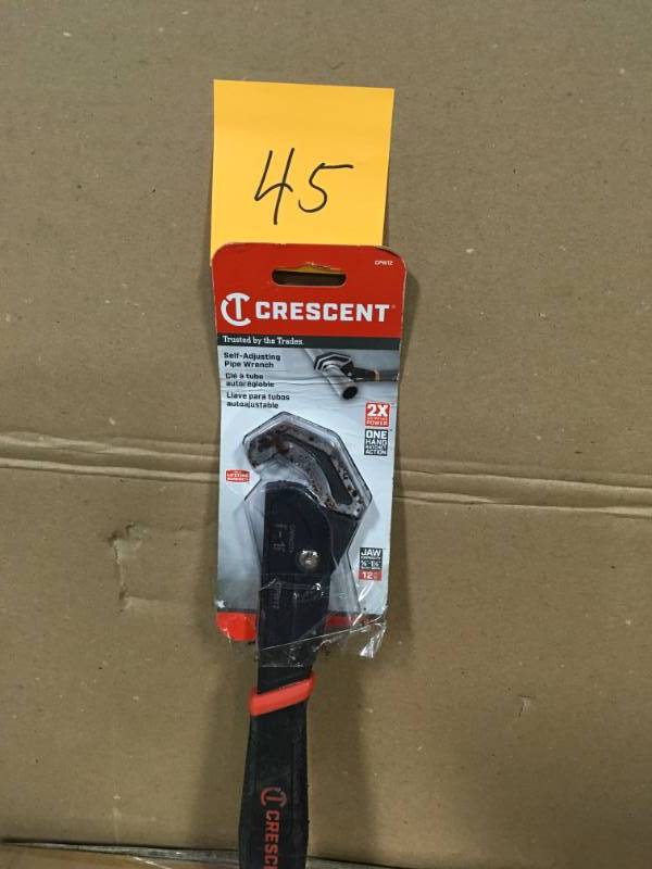 lot 45 image: Crescent 12 in. Self-Adjusting Pipe Wrench in good condition