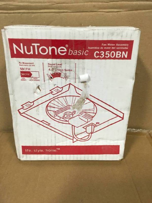 lot 49 image: NuTone 50 CFM Replacement Motor Wheel for 696N in good condition