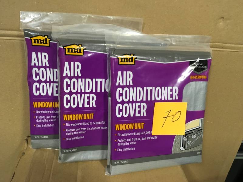 lot 70 image: M-D Building Products 20 in. W x 28 in. L x 30 in. H Window Air Conditioner Cover not used