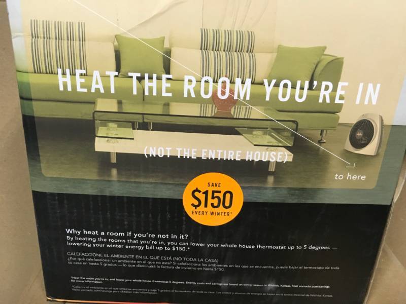 lot 80 image: Vornado VH200 Vortex Indoor Heater Champagne 1500W EH1-0092-69