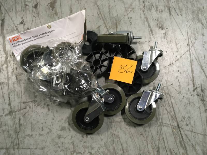 lot 86 image: HDX 4 in. Industrial Caster in good condition