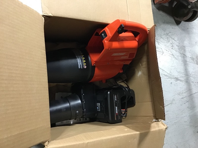 lot 112 image: ECHO Reconditioned 120 MPH 450 CFM 58-Volt Lithium-Ion Brushless Cordless Leaf Blower - 2.0 Ah Battery and Charger Included in good conditions