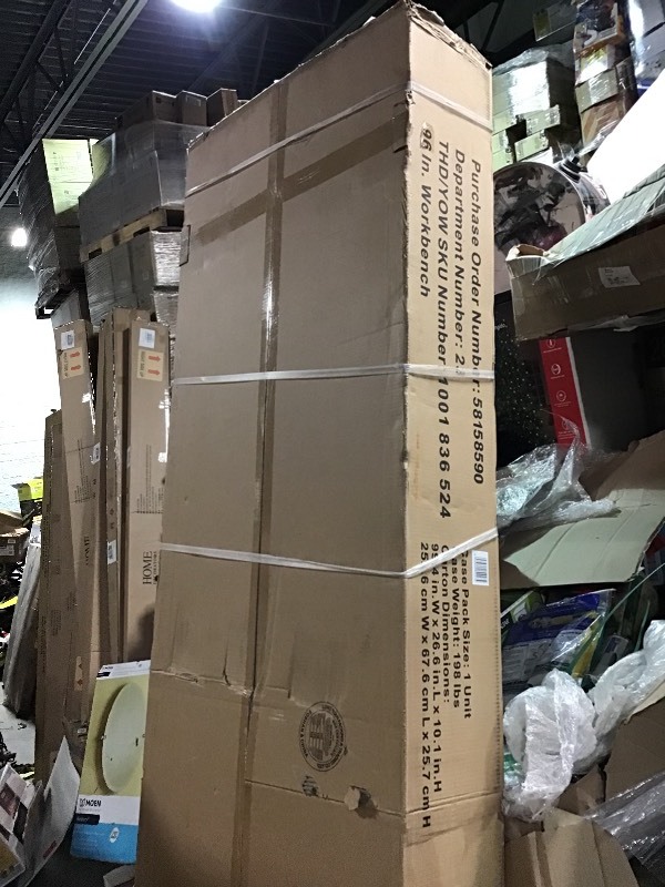 lot 114 image: Husky 8 ft. Workbench not used