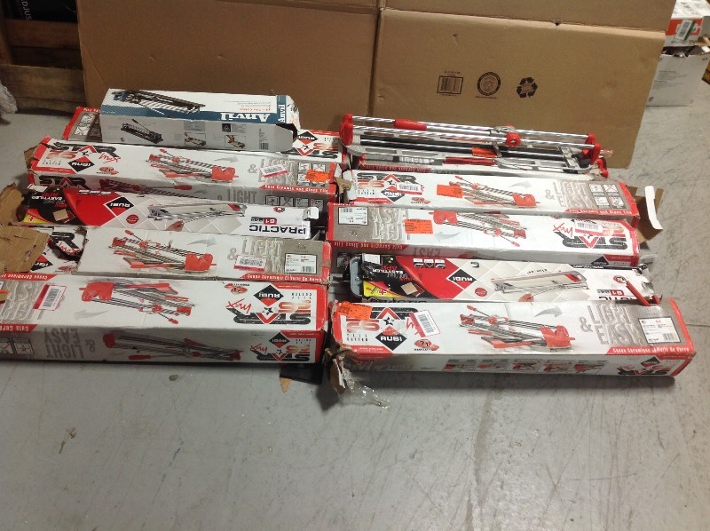 lot 119 image: WHOLESALE MIXED PALLET OF RETURNS tile cutters  all mix conditions