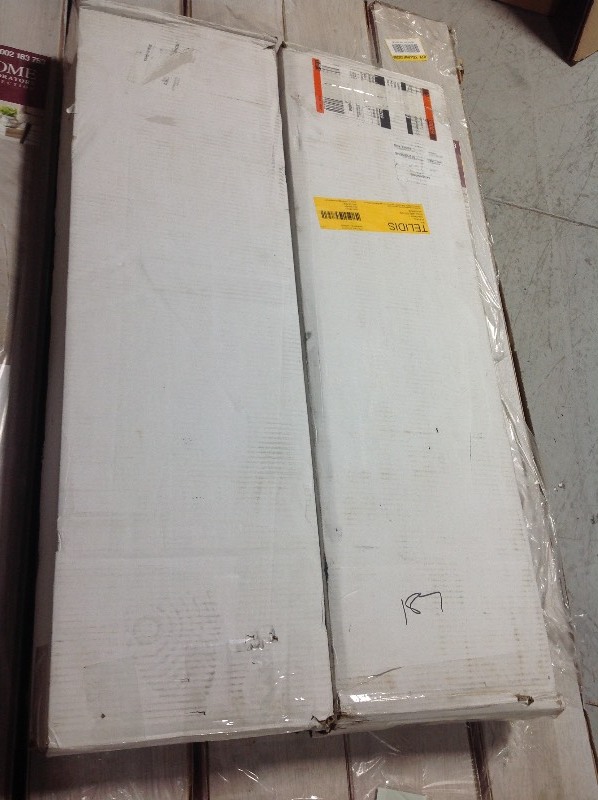 lot 122 image: Home Decorators Collection Hand Scraped Strand Woven Harvest 38 in. T x 5-18 in. W x 36 in. L Engineered Click Bamboo Flooring 2 cases not used